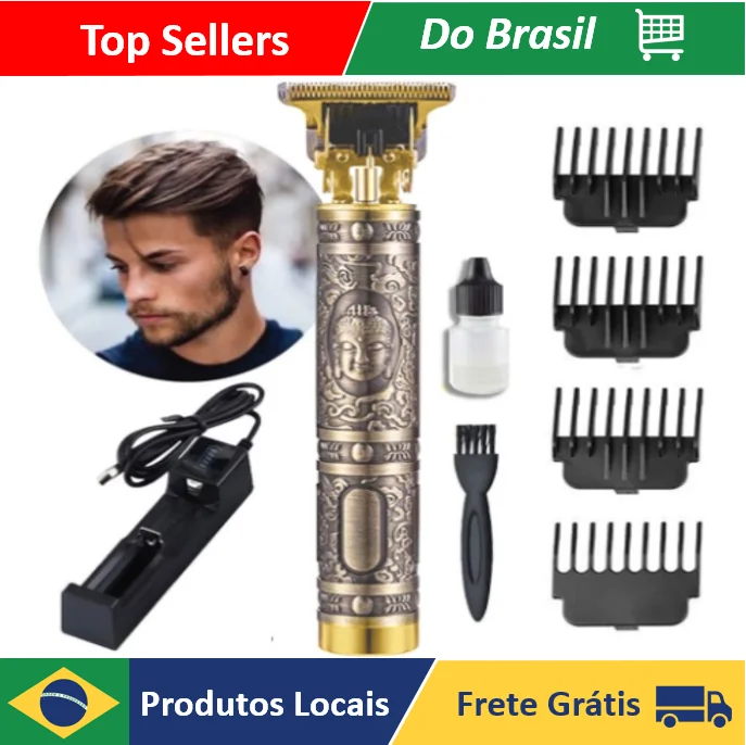 Máquina Profissional Acabamento Cabelo Barba Buda