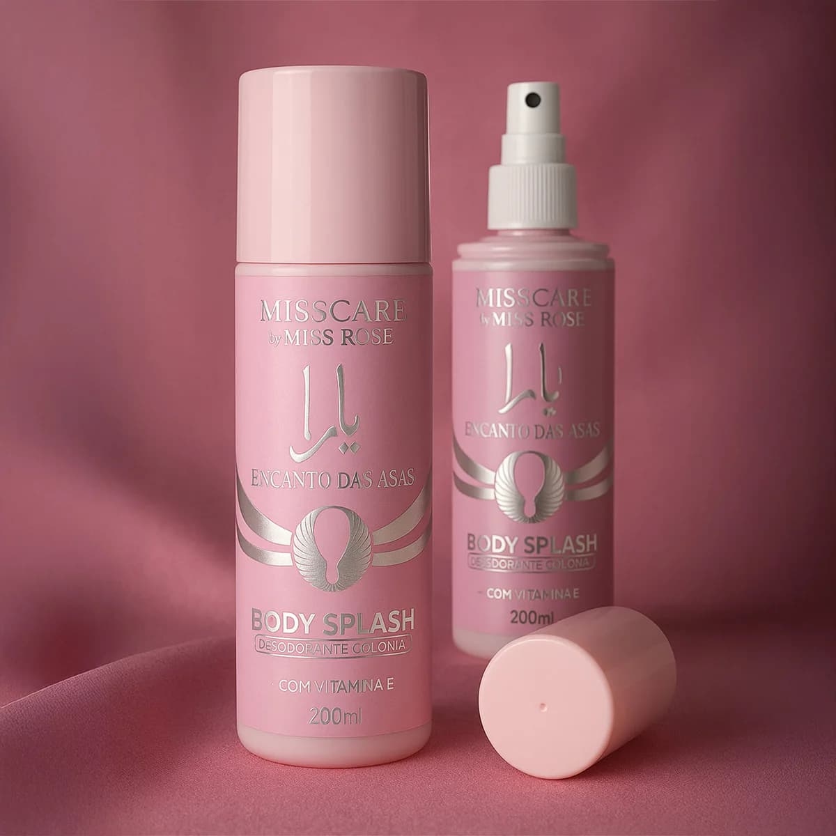 Body Splash Feminino Encanto das Asas 200ml – Miss Care by Miss Rôse · Desodorante com Vitamina E · Inspiração Árabe Yar a