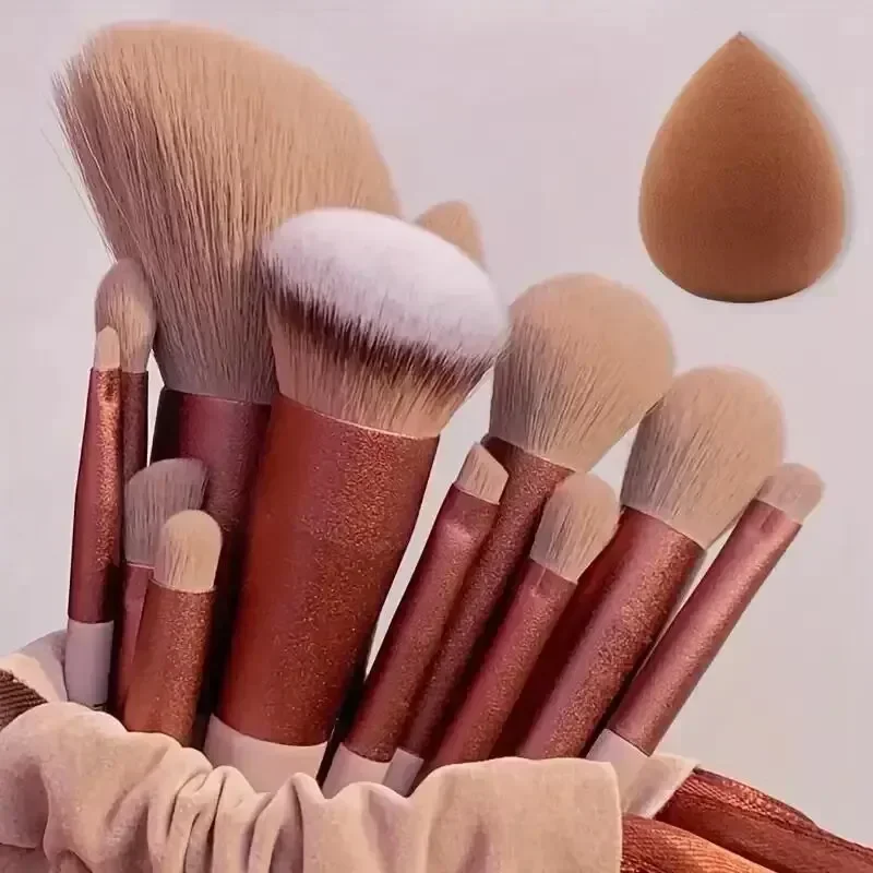 Conjunto de pincéis de maquiagem macio macio profissional cosméticos fundação pó sombra kabuki mistura compõem escova ferramenta de beleza maquiagem