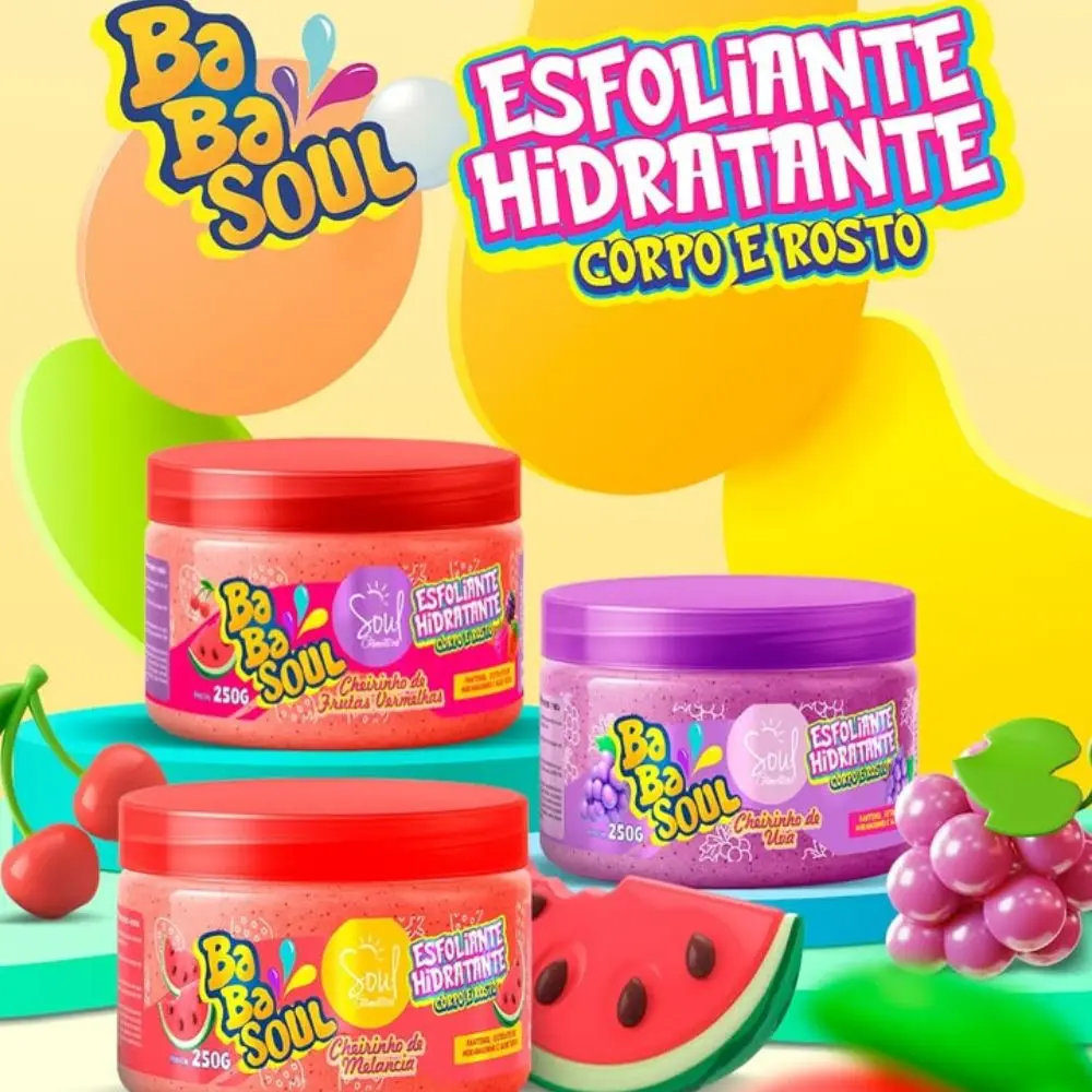 Esfoliante Hidratante Corpo e Rosto Babasoul Soul Cosméticos 250g