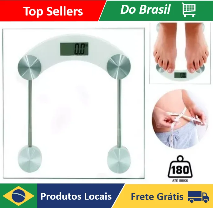 Quadrado Balança Corporal Digital até 180kg - Neverdie Store