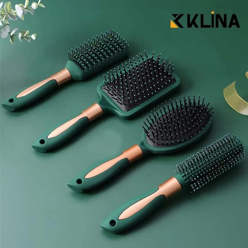 KLINA-Hair Massage Comb, Air Cushion, Scalp Hairbrush, Anti Static, Salon, SPA, Cabeleireiro Styling Tool, Oval, Round